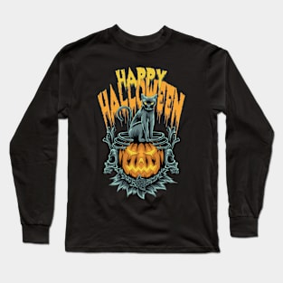 Halloween Cat Long Sleeve T-Shirt